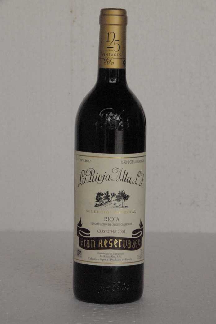 LA RIOJA ALTA 904 gran reserva 2001